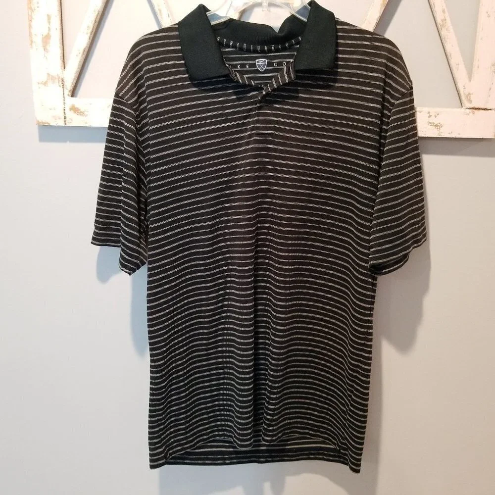 NIKE GOLF men's polo shirt Medium black & gray